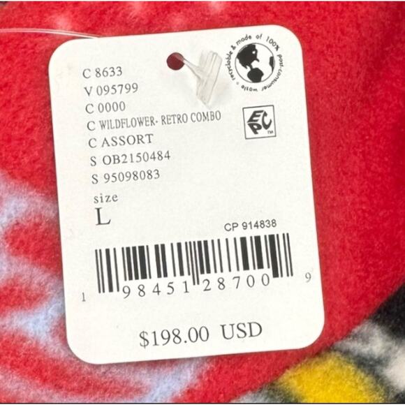 Free People Wild and Free Printed Fleece Pullover Jacket Wildflower Retro Print - Picture 6 of 8